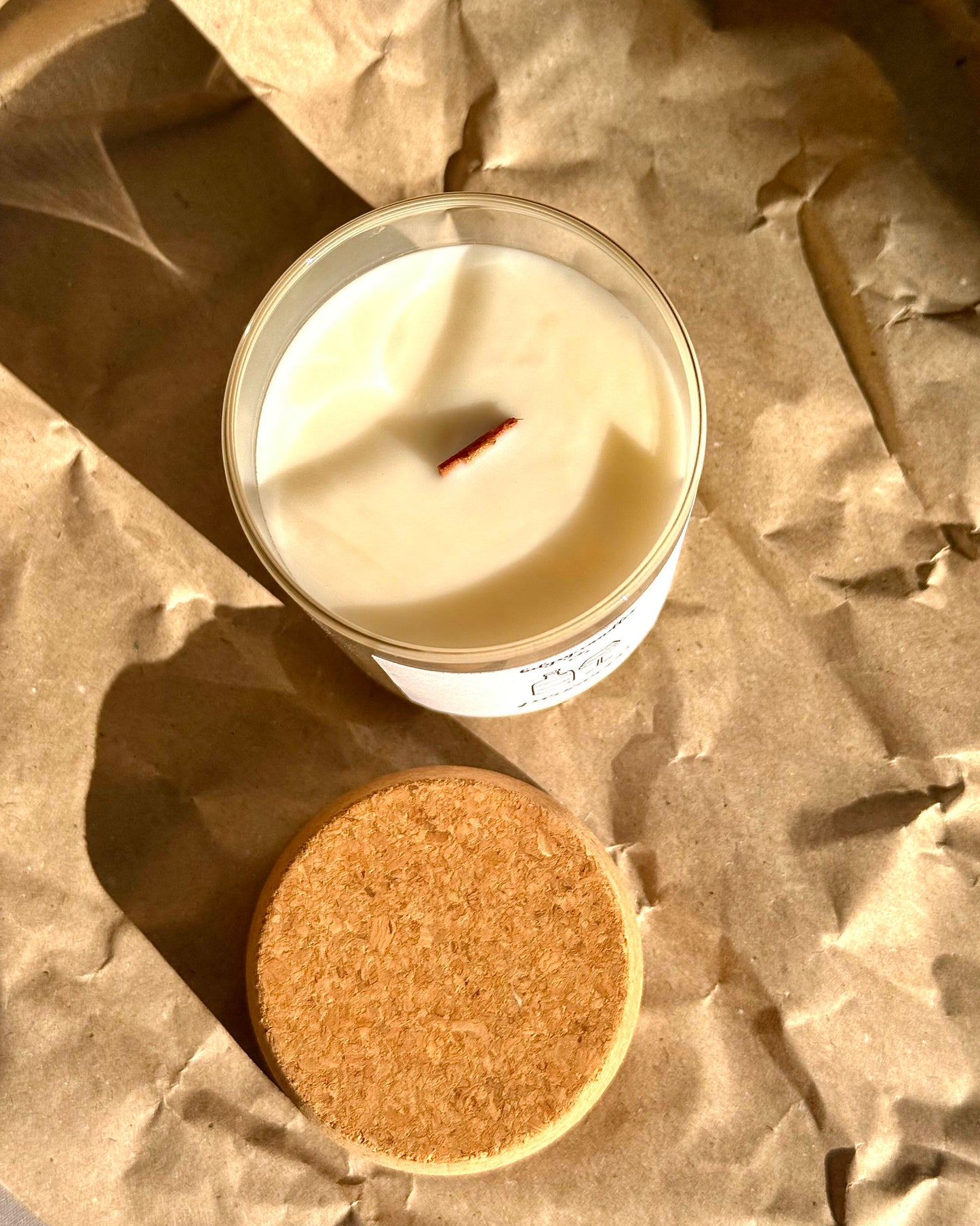BAKED BREAD - candle with cork lid