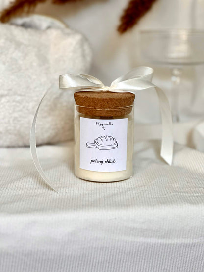 BAKED BREAD - candle with cork lid