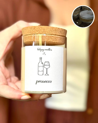 PROSECCO -  sviečka s korkovým viečkom