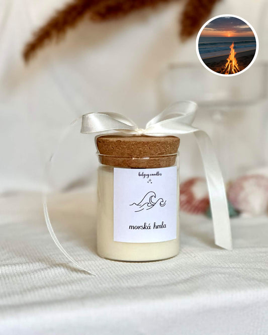MORSKÁ HMLA  -  sviečka s korkovým viečkom