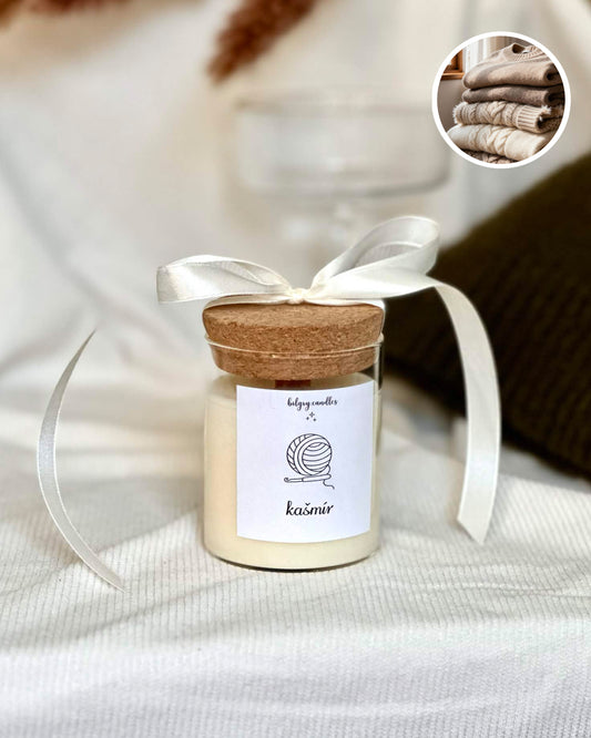 KAŠMÍR -  sviečka s korkovým viečkom