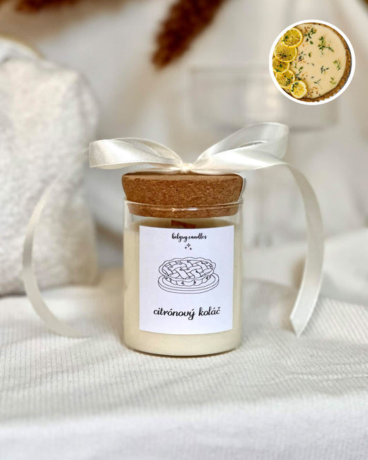 CITRÓNOVÝ KOLÁČ -  sviečka s korkovým viečkom
