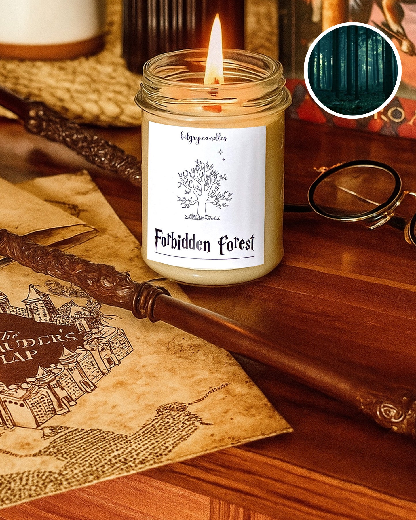FORBIDDEN FOREST - sviečka podľa filmu "Harry Potter"