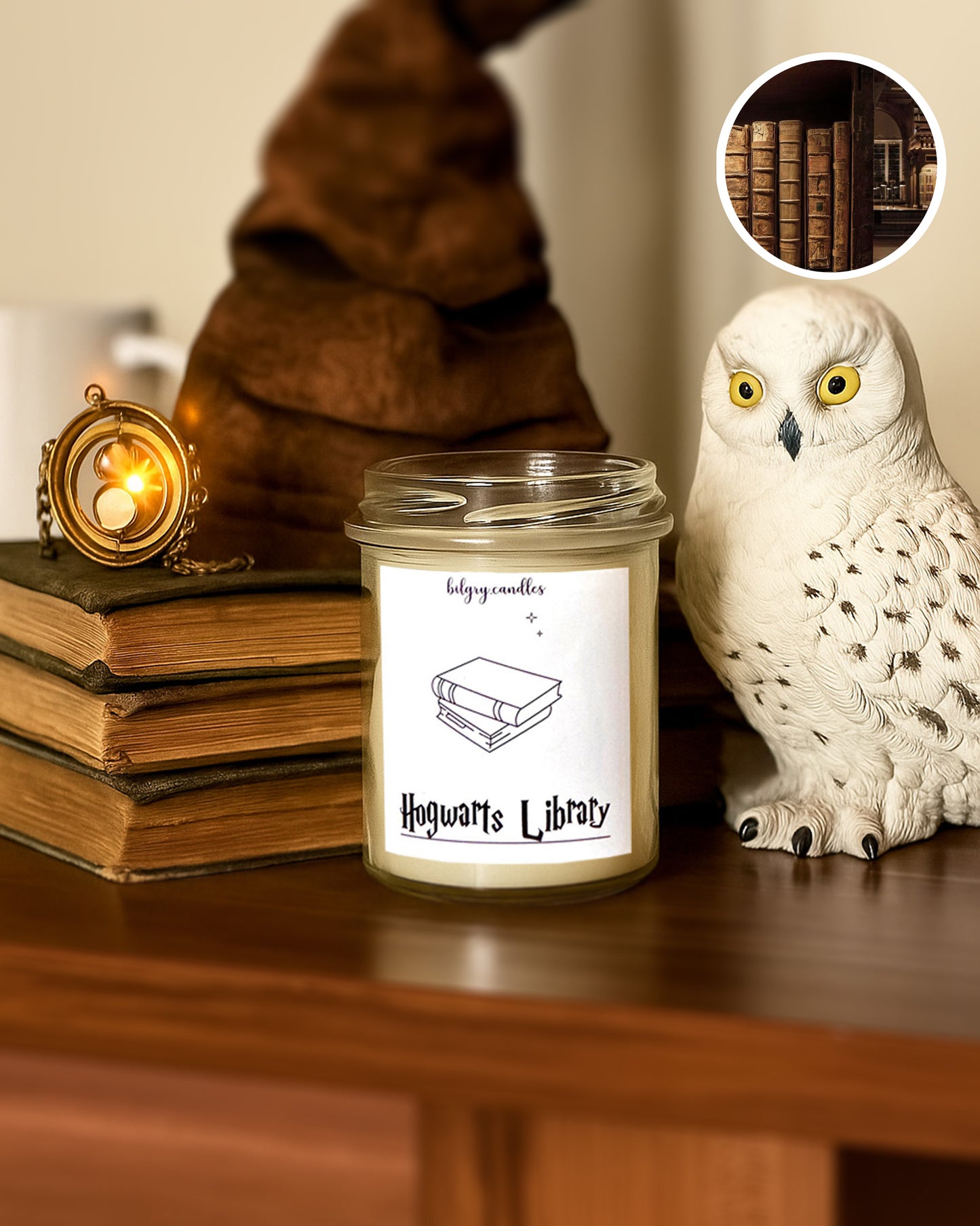 HOGWARTS LIBRARY - sviečka podľa filmu "Harry Potter"