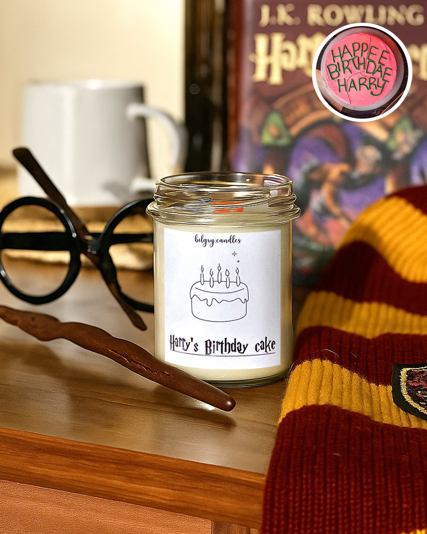 HARRYS BIRTHDAY CAKE - sviečka podľa filmu "Harry Potter"
