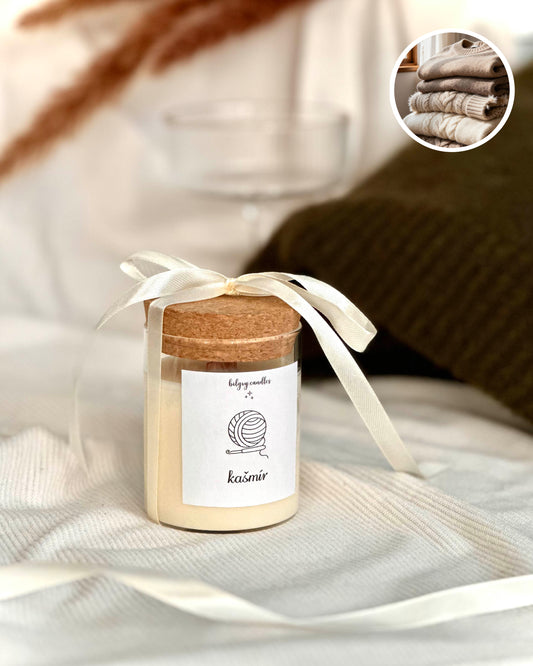 KAŠMÍR -  sviečka s korkovým viečkom